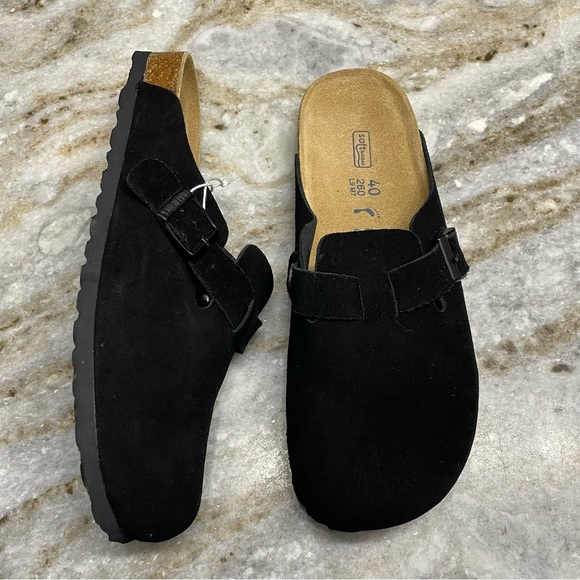 NEW BIRKENSTOCK Boston Suede Soft Footbed Clogs Women’s 9 Men’s 7 - Picture 3 of 10